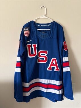 Nike USA Blue Hockey Jersey with Red & White Accents
